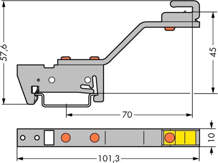 Produktbild Wago Schirmschienenhalter