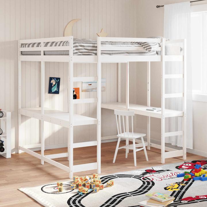 Produktbild vidaXL Hochbett mit Schreibtisch & Leiter (160 x 200 cm)
