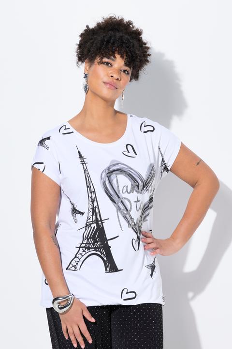 Produktbild Miamoda T-Shirt, Komfort Fit, Paris/Herz-Druck, elastischer Saum (60)
