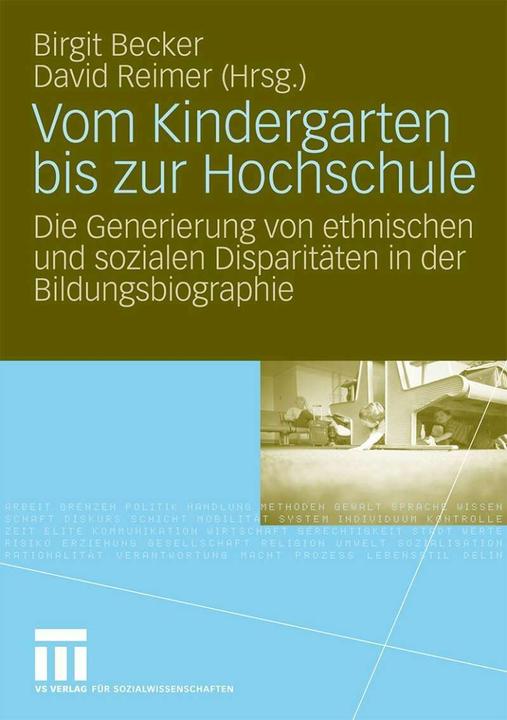 Actual product image Vom Kindergarten bis zur Hochschule (German, Birgit Becker, David Reimer, 2009)