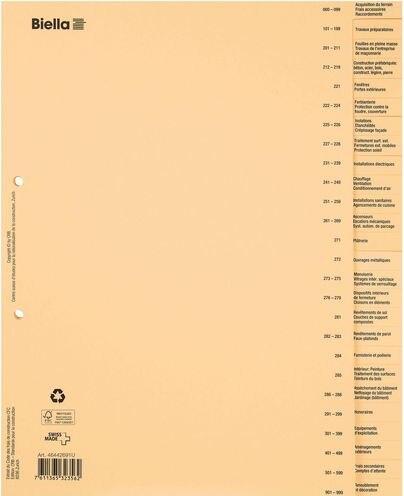 Biella Register van bouwschikkingen, Frans
