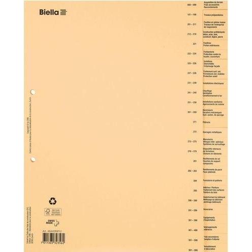 Biella, Ordner Zubehör, Bauabrechnungsregister, französisch
