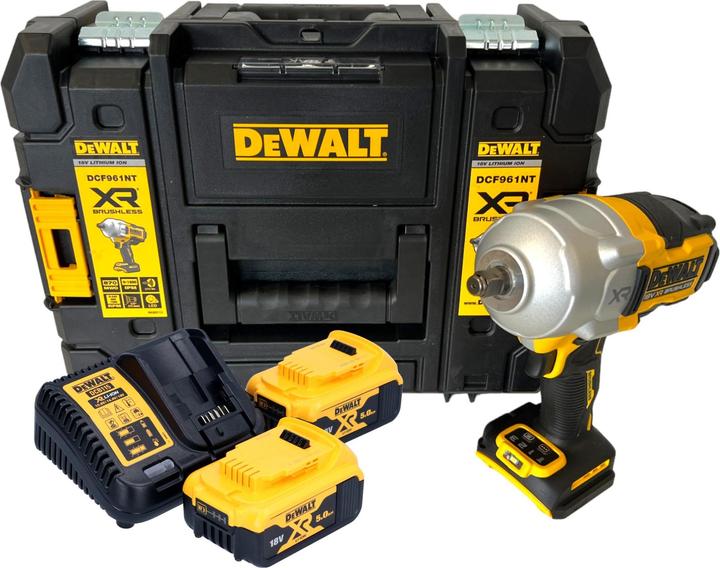 Produktbild DeWalt DCF 961 P2T Akku Schlagschrauber 18 V 1632 Nm 1/2" Brushless + 2x Akku 5,0 Ah + Ladegerät +