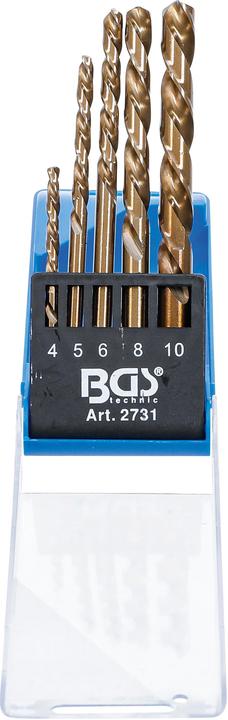Actual product image BGS Drill Set | left cutting | 5 pcs. (4 - 5 - 6 - 8 - 10 mm)