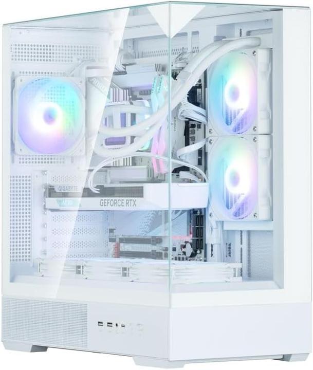 Produktbild Zalman Boitier Moyen Tour ATX P40 Prism RGB avec panneaux vitrés (Blanc) (ATX, mATX, Mini-ITX)