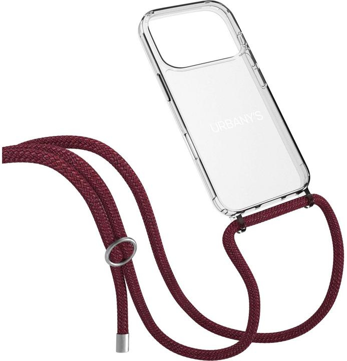 Produktbild Urbany's Necklace Case RED WINE iPhone 17 Pro Silber Ring