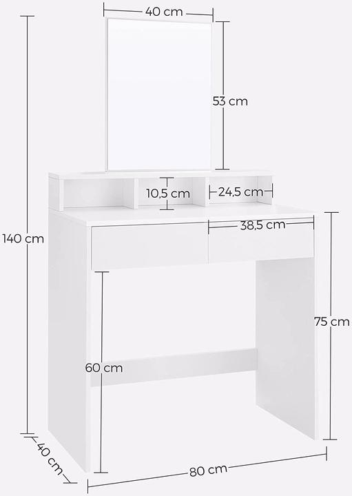 Actual product image Vasagle Mira (80 x 40 x 140 cm)