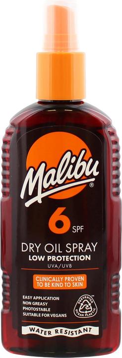 Actual product image Malibu Sun SPF 6 Non-Greasy Dry Oil Spray for Tanning 200ml (Suntan oil, Up to SPF 10, 200 ml)