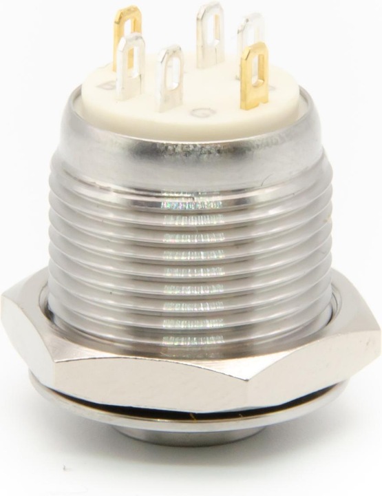 Produktbild Purecrea 16mm Drucktaster erhöht mit RGB Beleuchtung 5V – Edelstahl