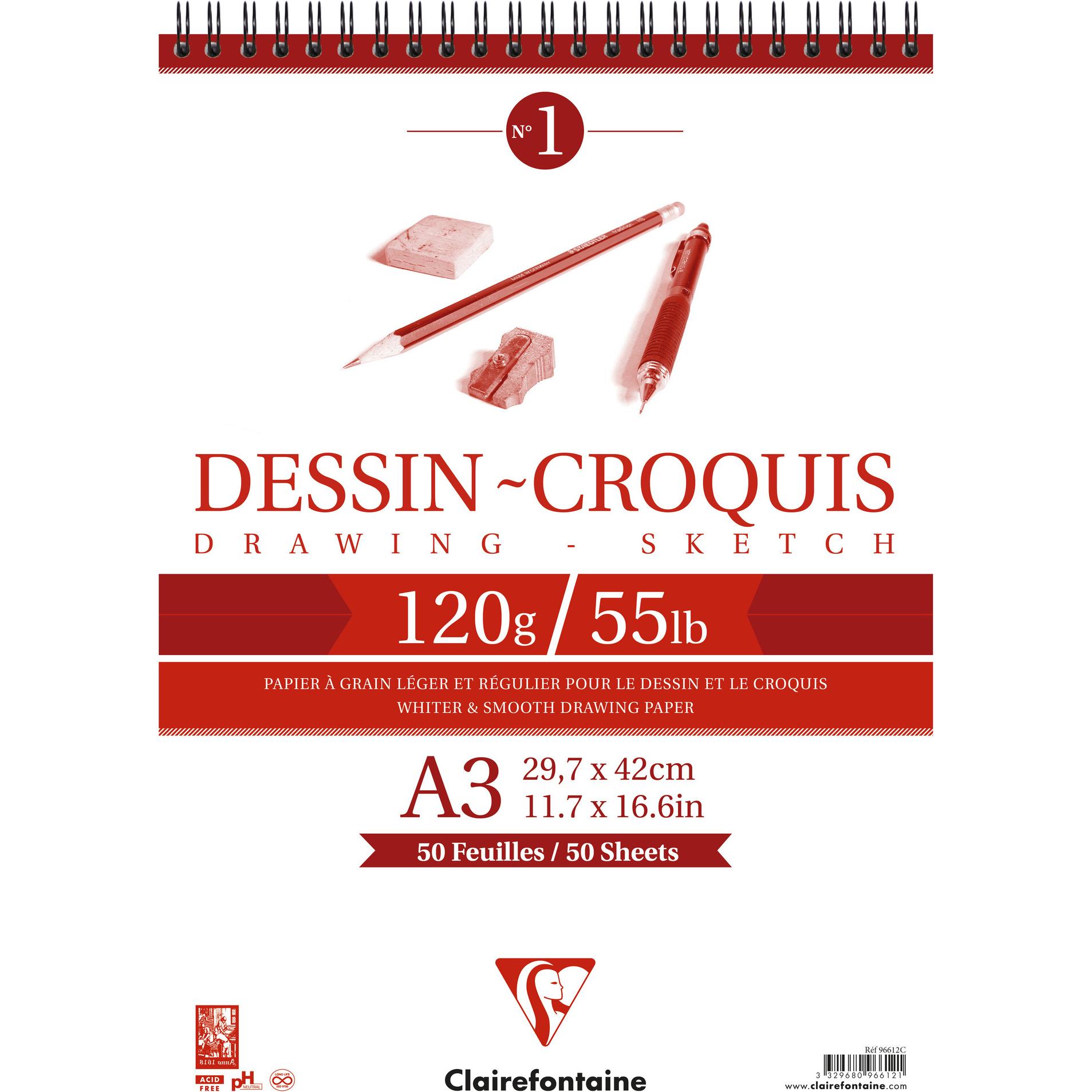Thumbnail - Clairefontaine, Bastelpapier, Trockene Techniken (125 g/m², 50 x)