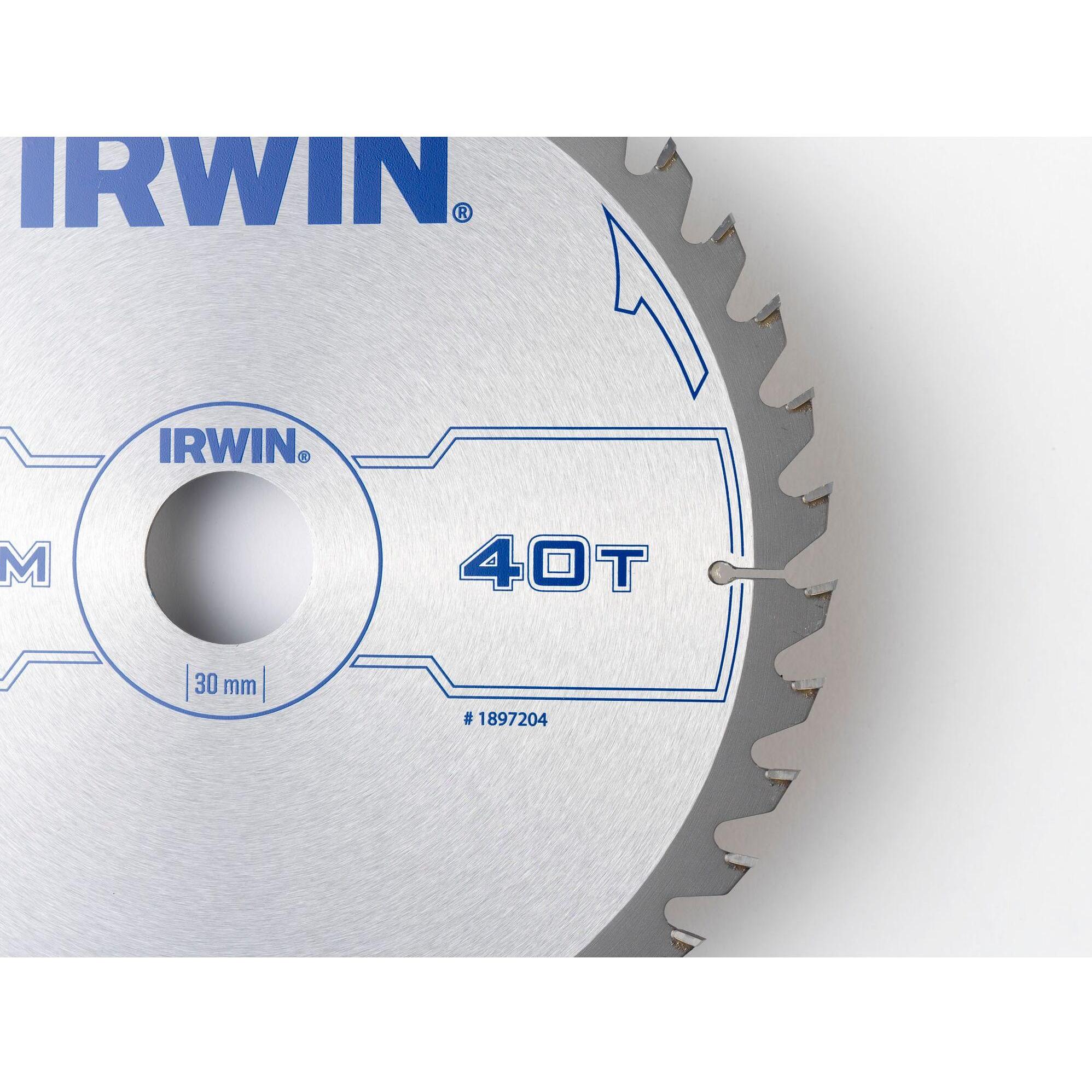 Thumbnail - Irwin, Sägeblatt, IRW1897204 210 x 30 mm 40Teeth Kreissägeblatt mit ATB Mahlgrössen Zahn