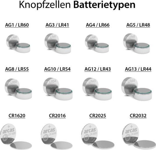 Actual product image Arcas Button cell set (1 pcs., AG10, AG12, AG4, LR41, LR44)