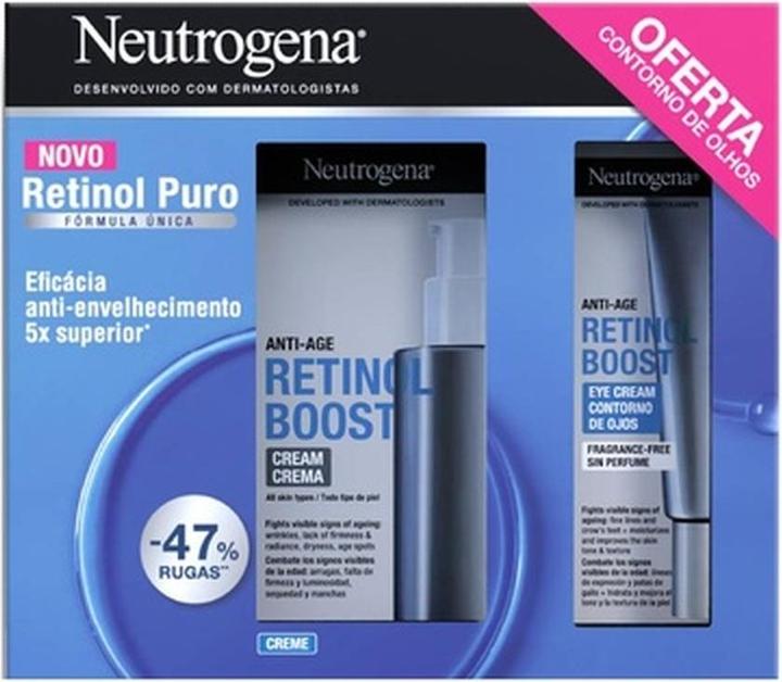 Neutrogena Retinol Boost Cream 50ml + Free Eye Contour 15ml (Augenpflege Crème, Nacht, Tag, 50 ml)