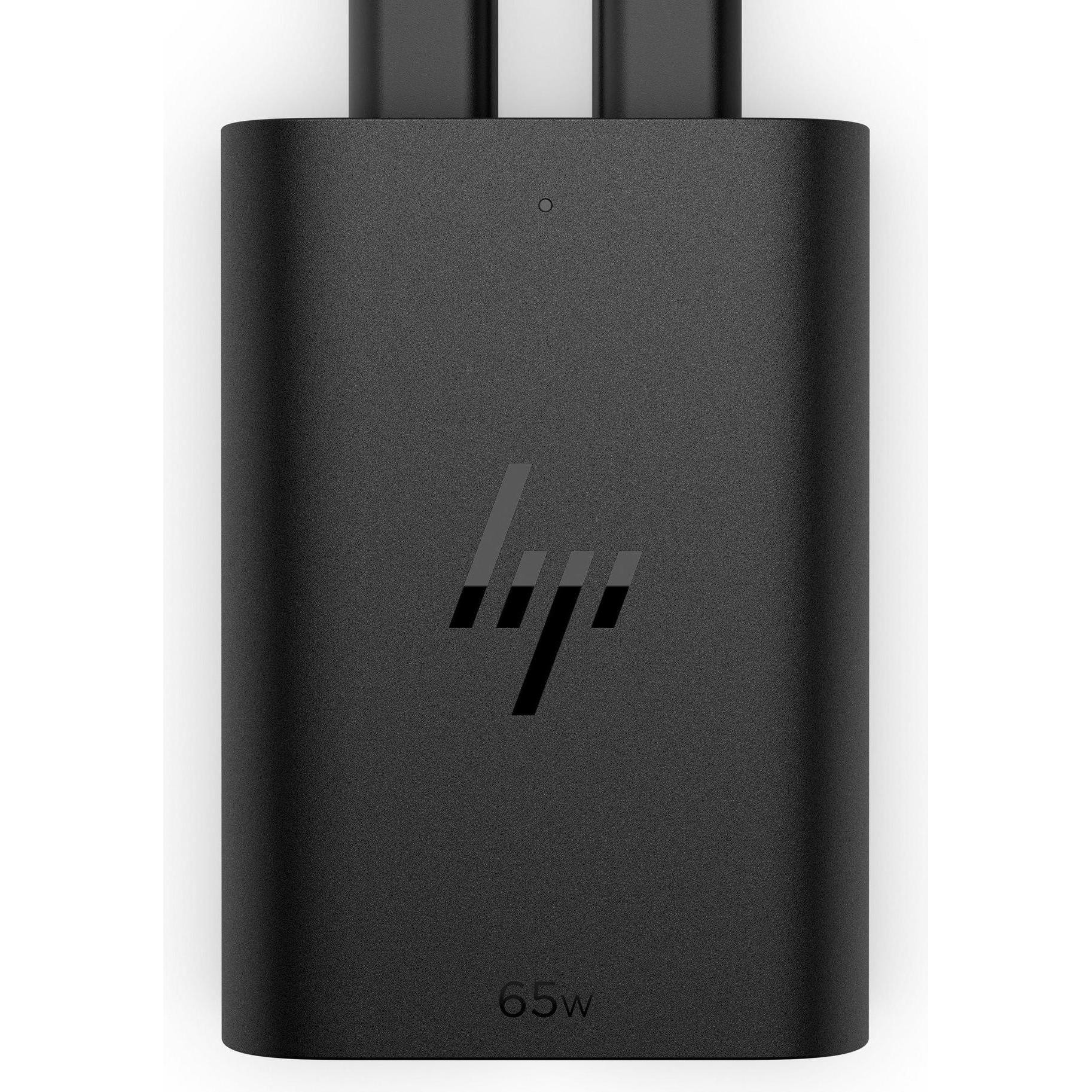 HP USB-C 65W GaN Laptop Charger EMEA-INT (65 W), Notebook Netzteil, Schwarz
