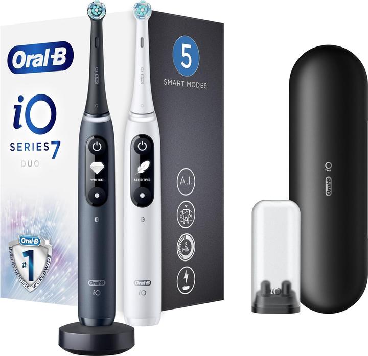 Productafbeelding Oral-B iO7 Duo Wit Zwart (Oscillerende tandenborstel)