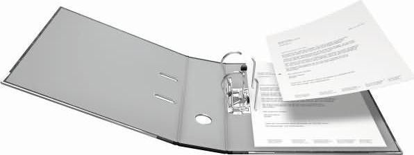 Actual product image Falken Folder Recycling Plus 80mm DIN A4 Material: Cardboard Material of lamination outside: Paper black (A4, 80 mm, 1 pcs.)