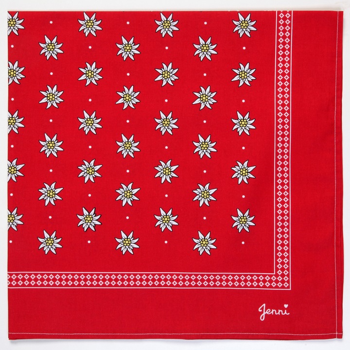 Actual product image Jenni Hemden Edelweiss Tüechli