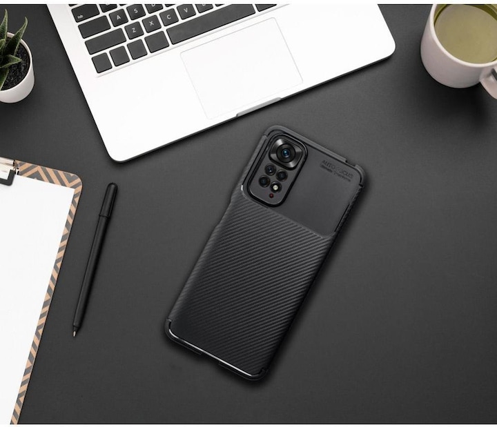 Produktbild OEM Back panel cover Case CARBON PREMIUM for XIAOMI Redmi Note 14 Pro 5G black (Xiaomi Redmi Note 14 Pro 5G)