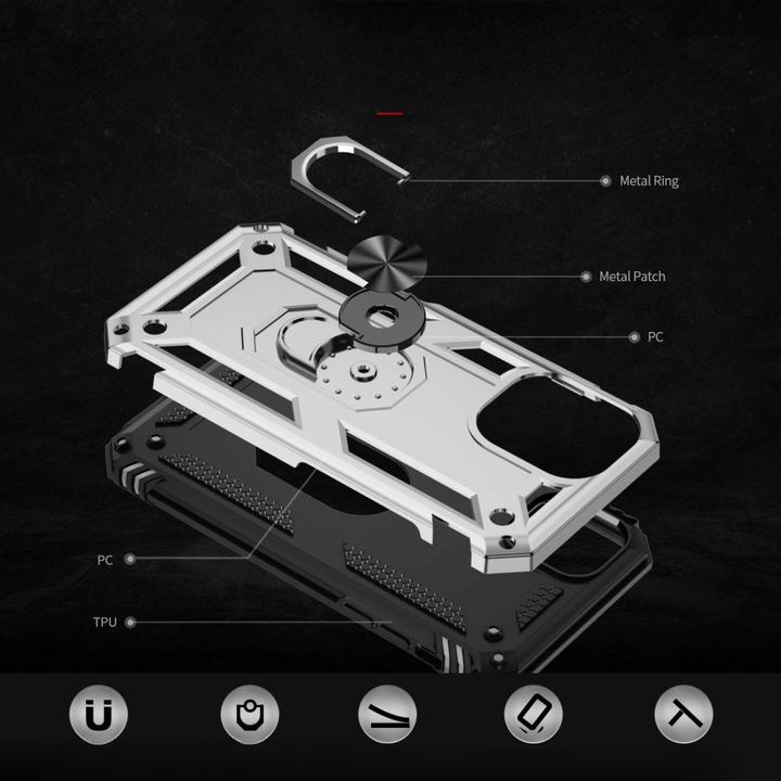 Immagine prodotto Cover-Discount iPhone 16 - Robusta cover posteriore con kickstand (Apple iPhone 16)