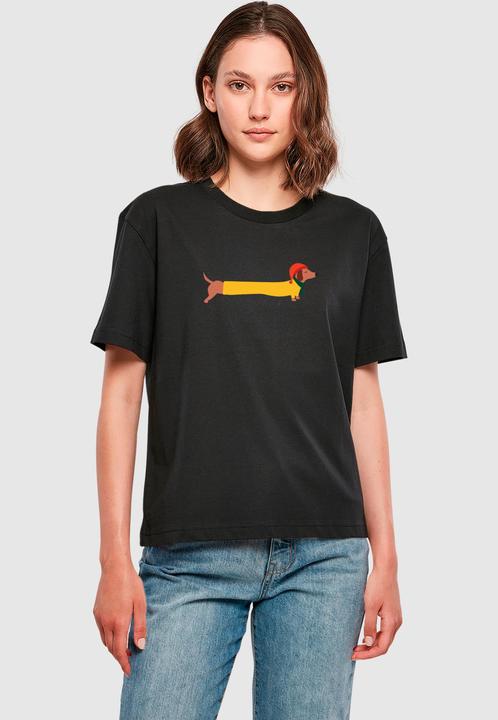 Actual product image Merchcode Ladies Christmas Dog Tee - 182069 (XS)