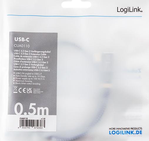 Produktbild LogiLink CUA0111 (1 m, USB 3.2 Gen 2, 100 W)