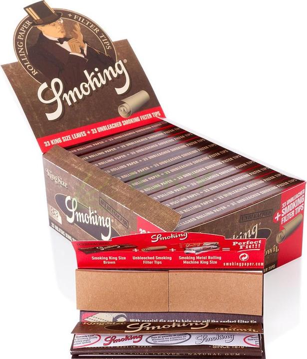 Produktbild Smoking Brown Kingsize Paper + Filter Tips Box (24st.)