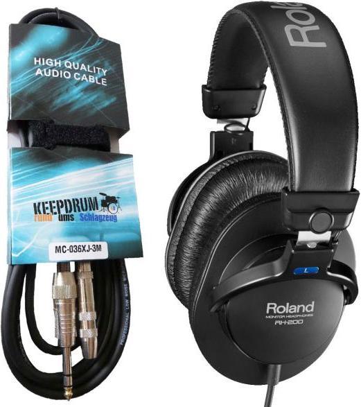 Actual product image Roland RH-200 Black with 3m extension cable (NC, Cable)
