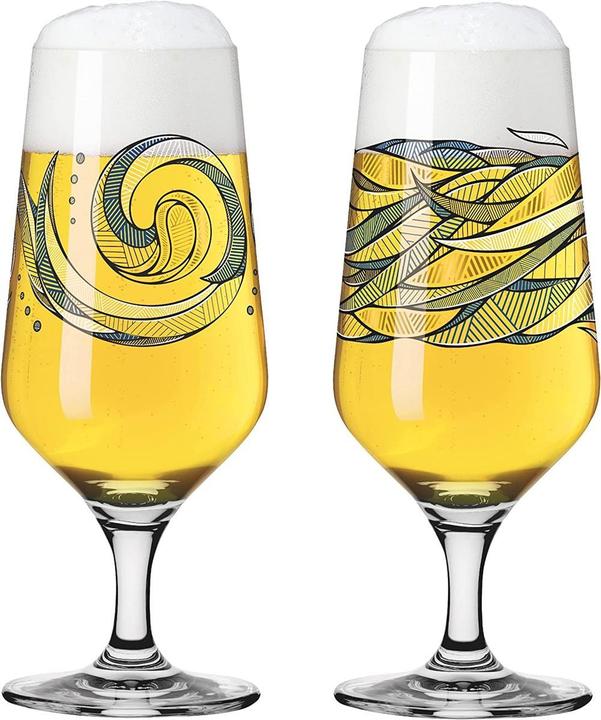 Immagine prodotto Ritzenhoff Bicchieri da birra Pilsner Set di 2 bicchieri BRAUCHZEIT 03 + 04 (0.37 l, 2 x)