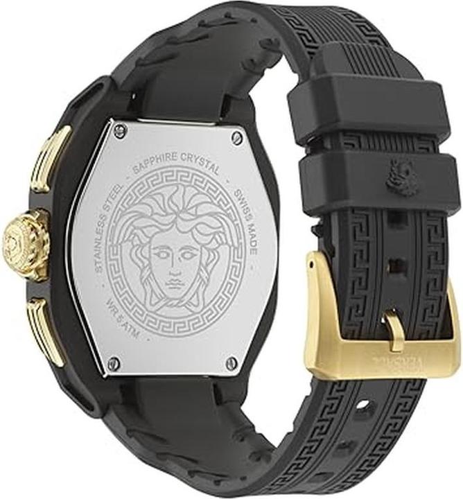 Actual product image Versace Elegant and fashionable chronograph with calendar, luminous hands, and Swiss movement (Chronograph, 44 mm)