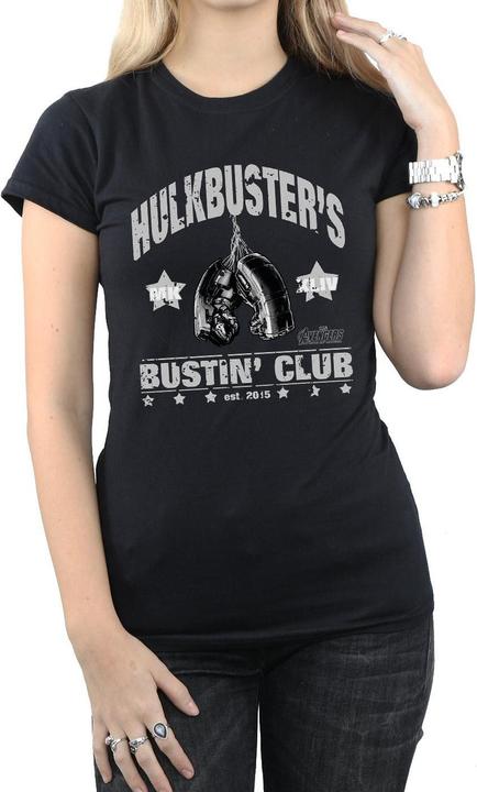 Actual product image Womens/Ladies Iron Man Hulkbuster's Bustin' Club Cotton T-Shirt (L)