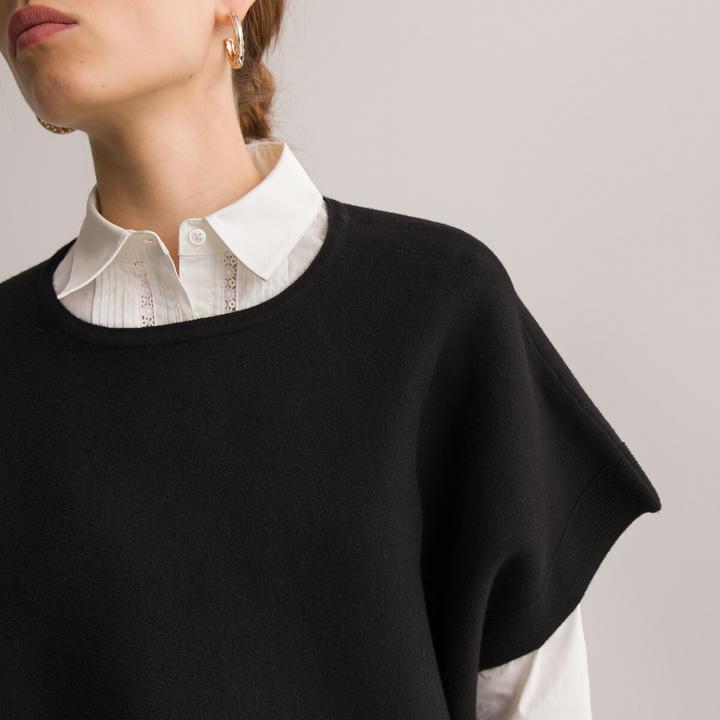 Produktbild Anne Weyburn Poncho mit rundem Ausschnitt (50)