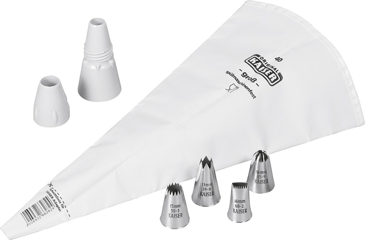 Kaiser Profi Spritzbeutel-Set 7-teilig La Forme Plus (Spritzbeutel Set, 500 ml)