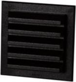 Produktbild Volution DKK - Dansk Moms Fresh murrist 115x115 sort med - Med studs 80