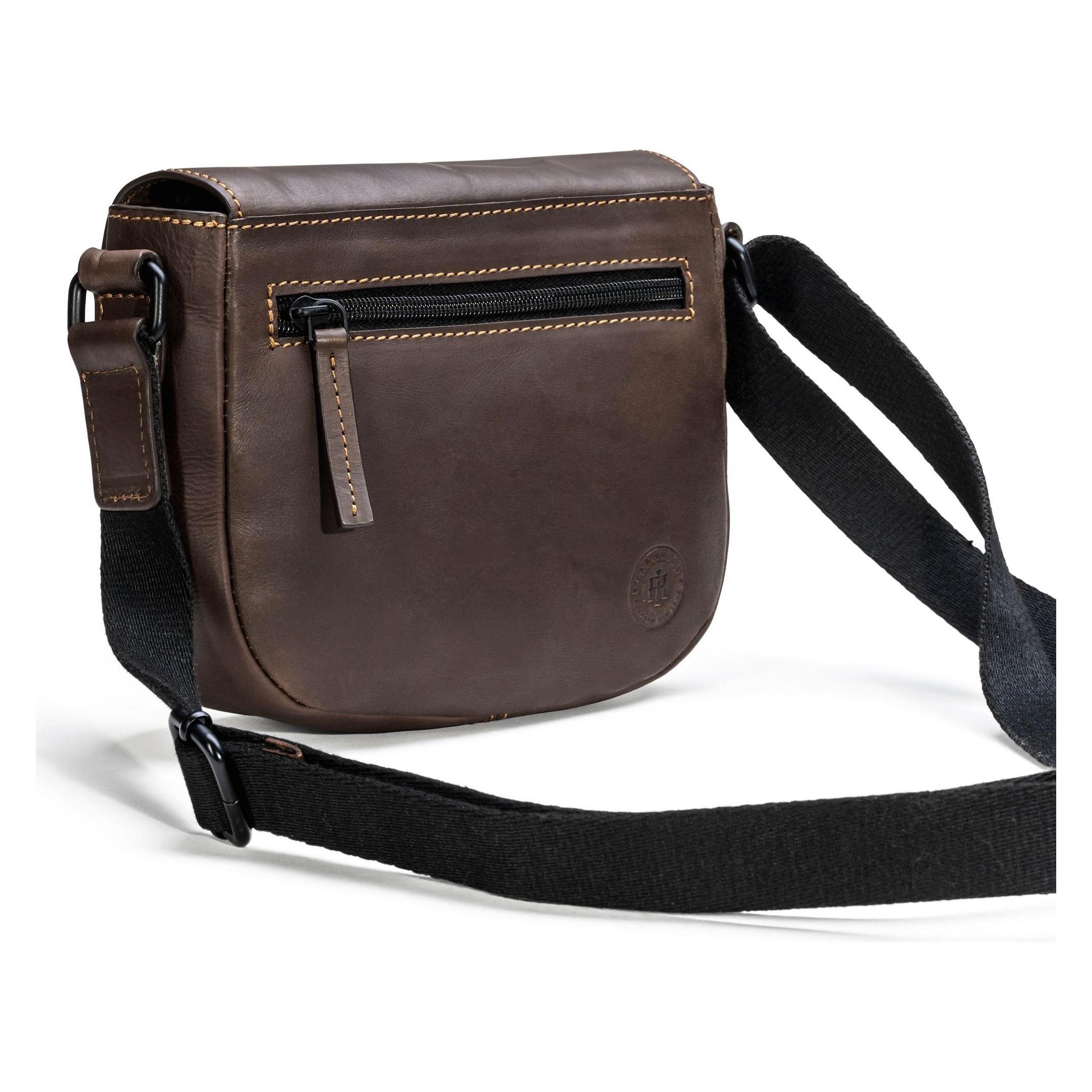 Farmhood, Damen, Handtasche, Nashville M Umhängetasche Leder 21 Cm, Braun