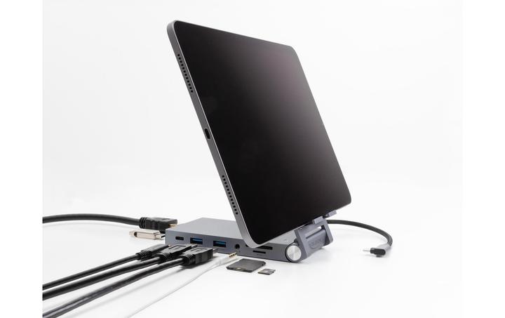 Immagine prodotto Delock Stazione di aggancio per tablet e notebook 4K con sistema integrato (USB-C, 5 Porti)