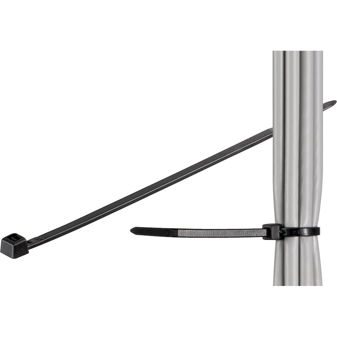 Goobay, Kabelbinder, Kabelbinder (Packung mit 100) (Kunststoffkabelbinder, 275 mm, 100 Stk.)