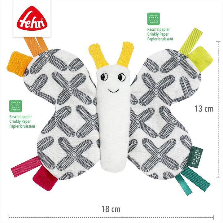 Actual product image Fehn Greifling Knister-Schmetterling Mehrfarbig, Material