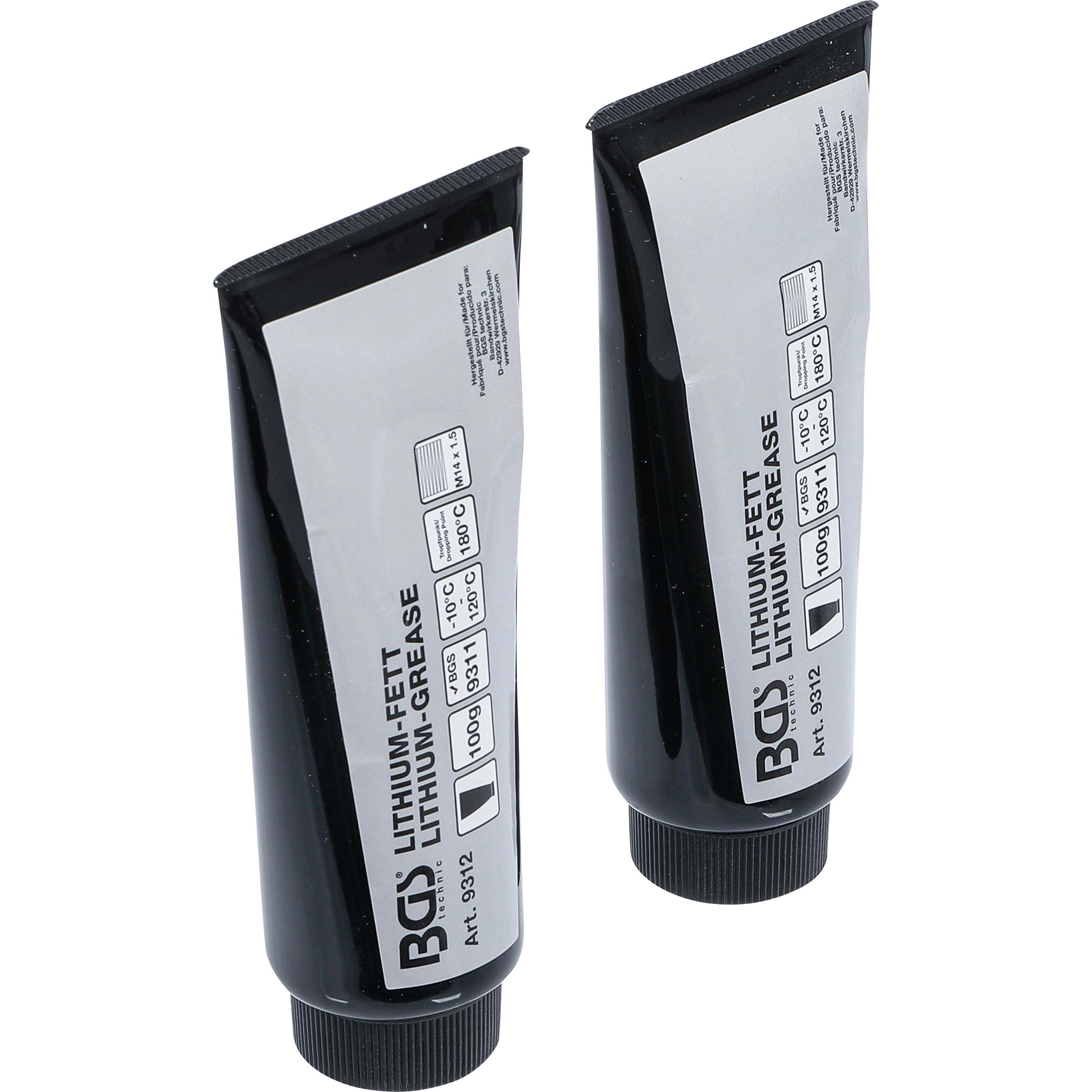 BGS, Kartuschenpistole + Fettpresse, Lithium-Fett für Mini-Fettpresse Art. 9311 2 Tuben