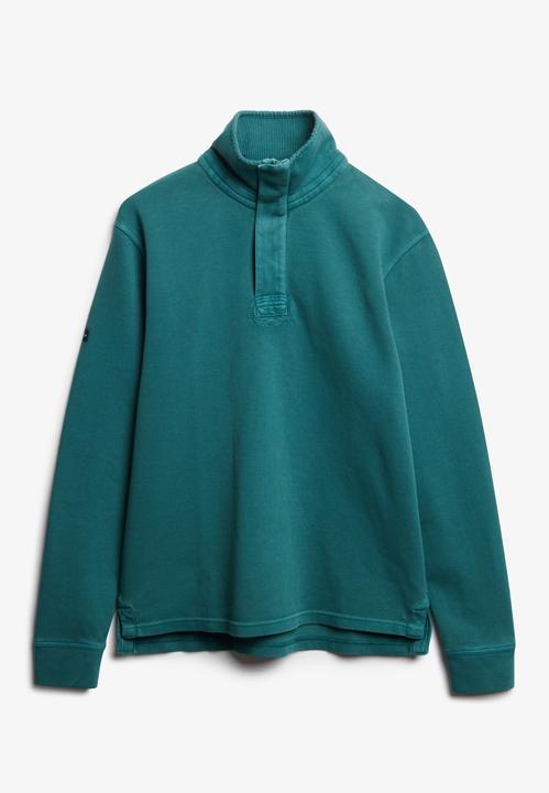 Produktbild Superdry Klassischer Pullover mit halblangem Reissverschluss aus Baumwollpikee (L)