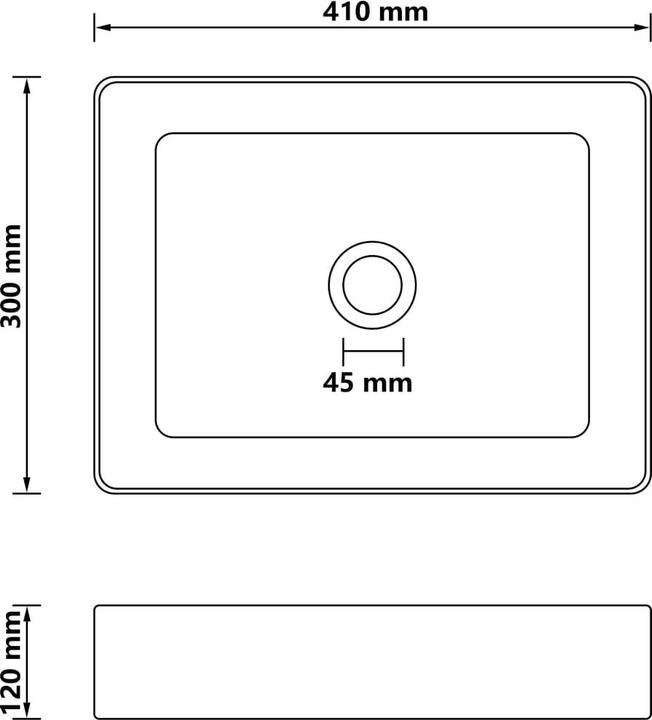 Actual product image vidaXL Lavabo (300 mm, 410 mm)