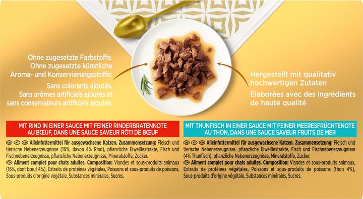 Actual product image Gourmet Gold Sauce Delight Chicken 4x85g (Adult, 4 pcs., 340 g)