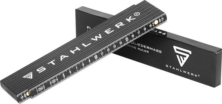 Produktbild Stahlwerk Zollstock 3er Set 3 Meter präziser Kunststoff-Gliedermassstab Meterstab