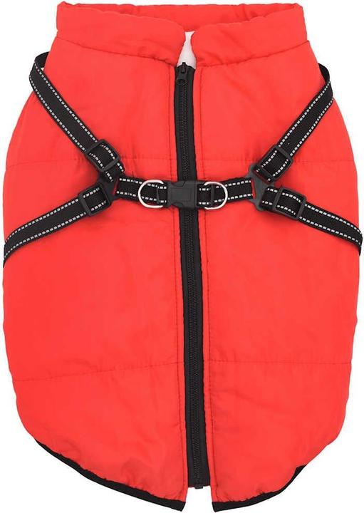 Actual product image vidaXL Dog coat with harness Waterproof Reflective (52, Dog coat)