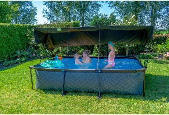 Actual product image Exit Rectangular frame pool 300x200x65 cm with sunshade and filter pump (300 x 230 x 65 cm)