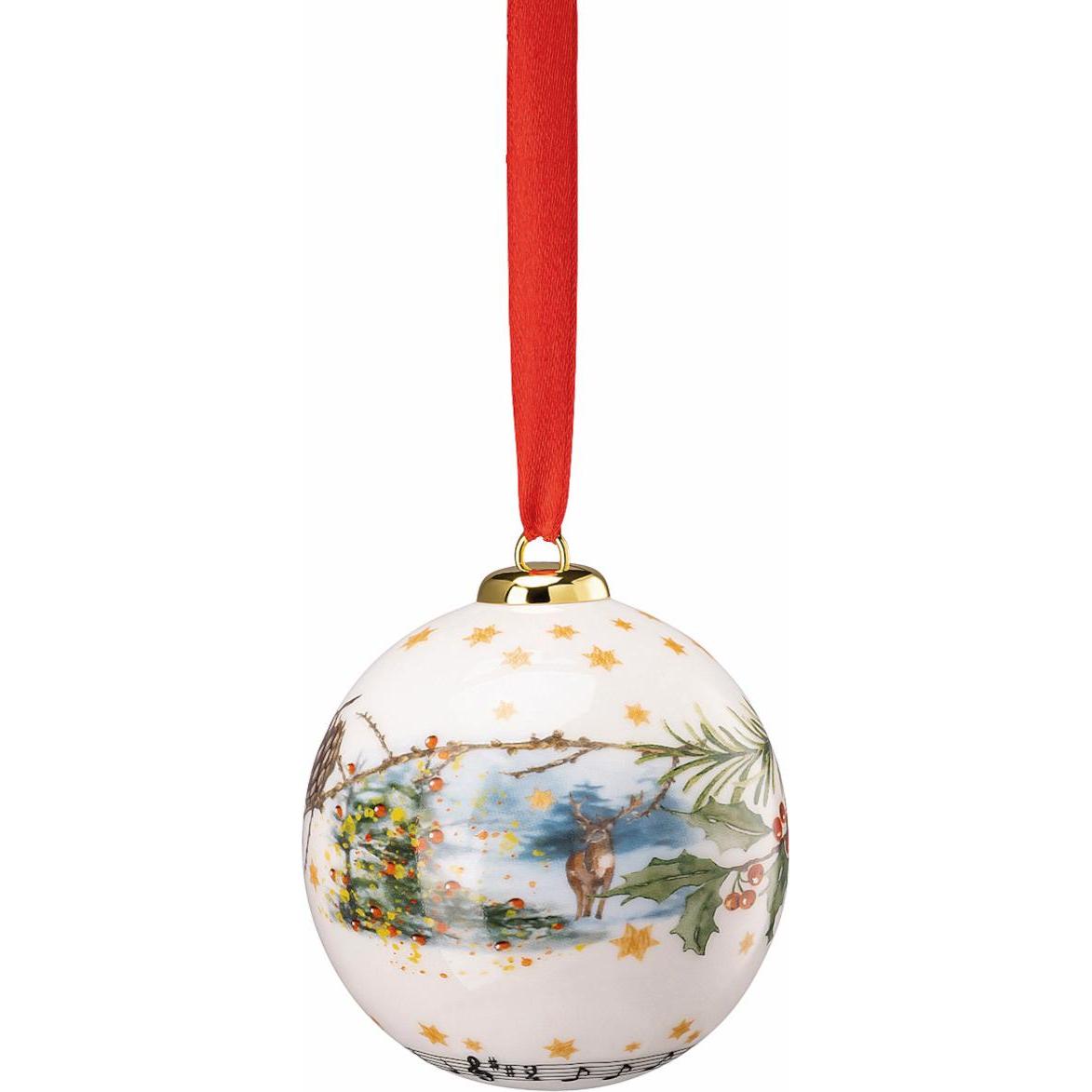 Hutschenreuther, Christbaumschmuck, Porzellankugel Weihn.Lieder (1 -teilig)