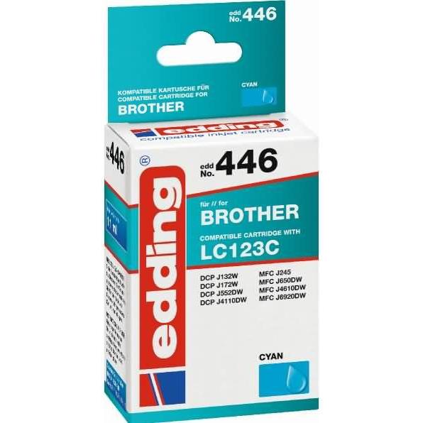 Edding, Druckerpatrone, Ti.ers.brother LC-123c (C)