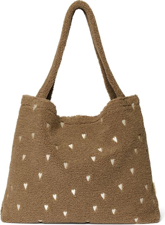 Studio Noos Brown Teddy Hearts Mom Bag