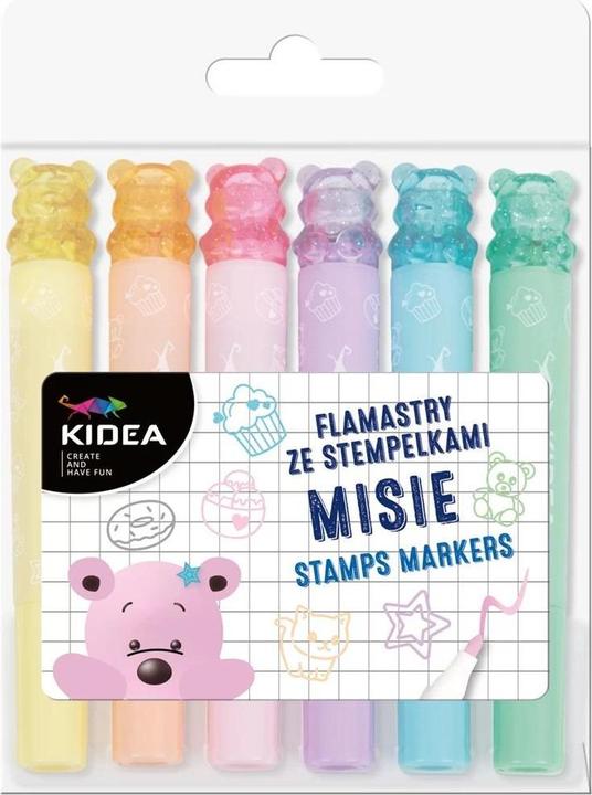 Produktbild Derform Doppelseitige Marker mit Stempel, 6 Stück. KIDEA