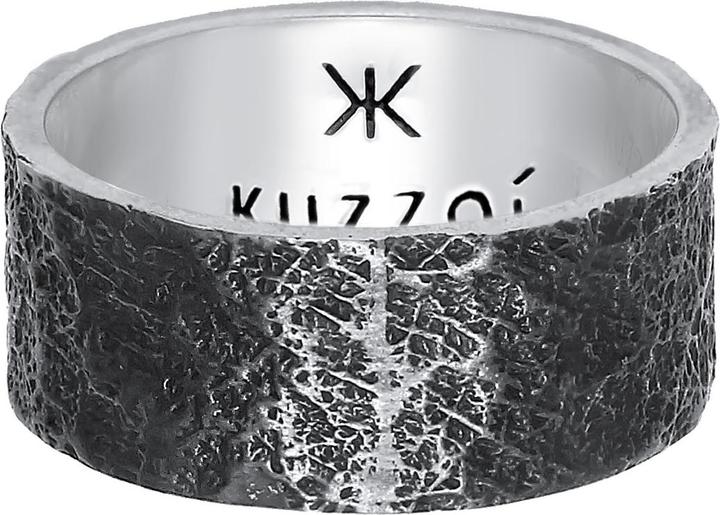 Immagine prodotto Kuzzoi Anello Uomo Anello a fascia Struttura organica in argento 925 (56, 925 Argento)