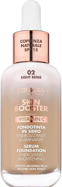 Actual product image Deborah Milano Milano Skin Booster Serum Foundation 02 Light Beige (Light Beige)